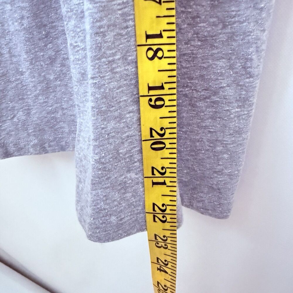 LOFT Flutter Sleeve Knit Top Short Sleeve Cotton Blend Gray Lg Flounce Flirty - Picture 6 of 6